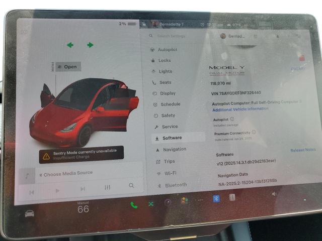 7SAYGDEF3NF326440 Tesla Model Y