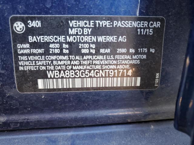 WBA8B3G54GNT91714 BMW 2016