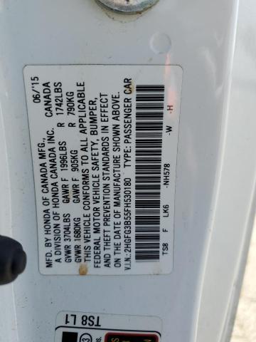 2HGFG3B55FH530180 Honda r18z1