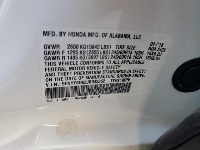 5FNYF6H62JB043352 Honda j35y6
