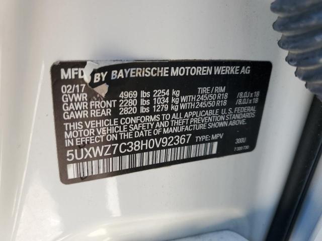 5UXWZ7C38H0V92367 BMW X3 SDRIVE2