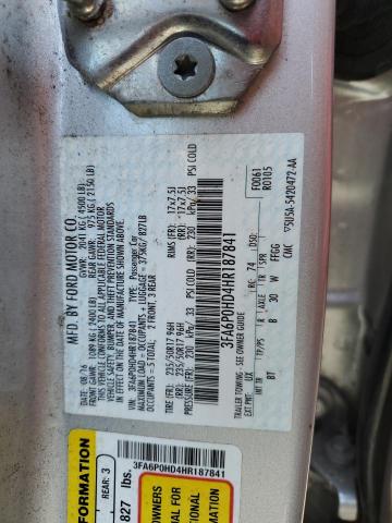 3FA6P0HD4HR187841 Ford 2017