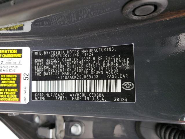 4T1DAACK2SU089403 Toyota a25a-fxs