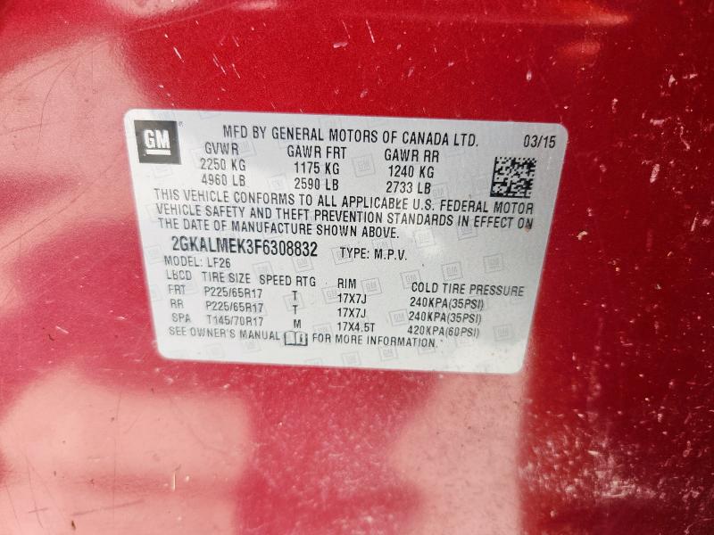 2GKALMEK3F6308832 GMC TERRAIN SL