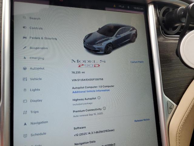 5YJSA1E42GF139758 Tesla MODEL S