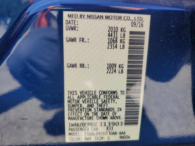 1N4BZ0CP8GC313903 Nissan 2016
