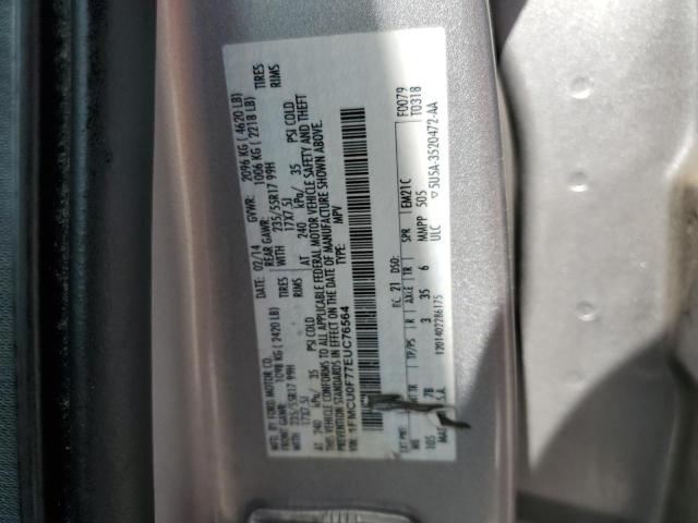 1FMCU0F77EUC76564 Ford ESCAPE S