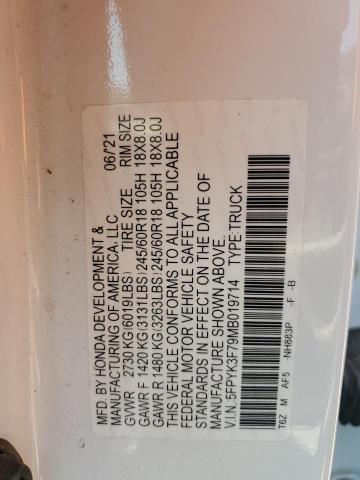 5FPYK3F79MB019714 Honda j35y6