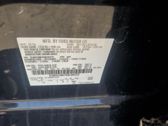 2LMHJ5NK7GBL00232 Lincoln 2016