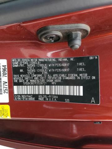 5TDZK3DC7ES526721 Toyota Sienna