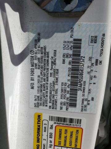 3FA6P0SU8GR157572 Ford 2016