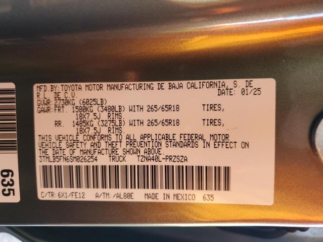 3TMLB5FN6SM026254 Toyota TACOMA DOU