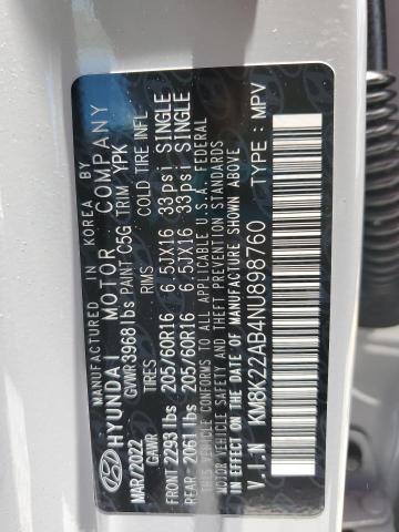 KM8K22AB4NU898760 Hyundai Kona Sel
