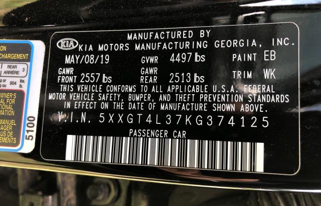 5XXGT4L37KG374125 KIA gdi