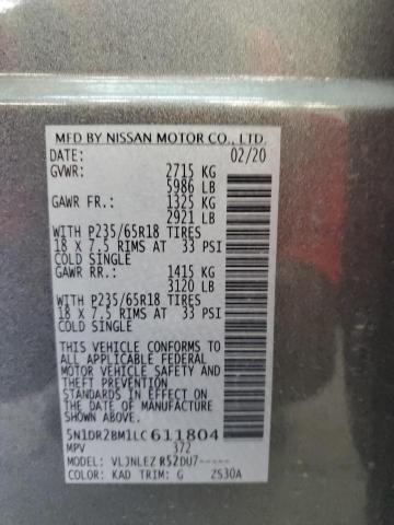 5N1DR2BM1LC611804 Nissan Pathfinder