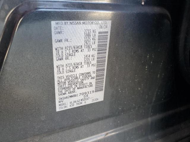 5N1AR2MN8EC709319 Nissan 2014