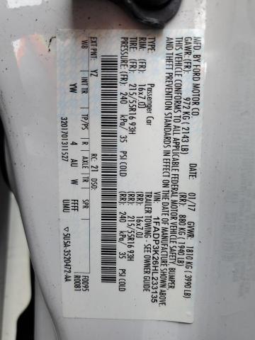 1FADP3K26HL233135 Ford 2.0l gdi