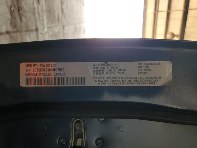 2C3CDXL91MH617580 Dodge 2021