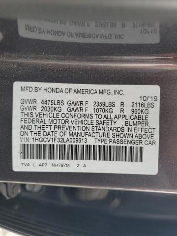 1HGCV1F32LA009613 Honda l15be