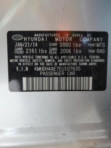 KMHDH4AE7EU107635 Hyundai dohc mpi nu