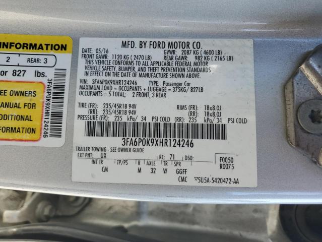 3FA6P0K9XHR124246 Ford 2.0l gtdi premium fuel