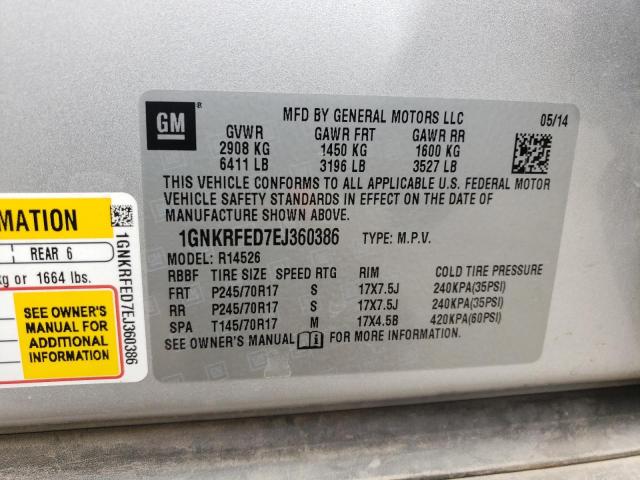 1GNKRFED7EJ360386 Chevrolet llt