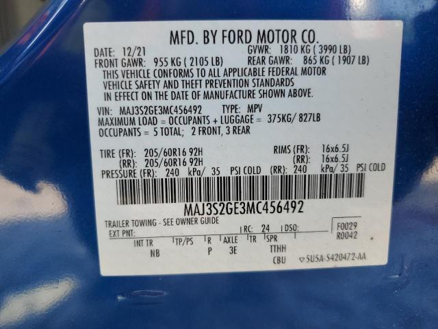 MAJ3S2GE3MC456492 Ford Ecosport