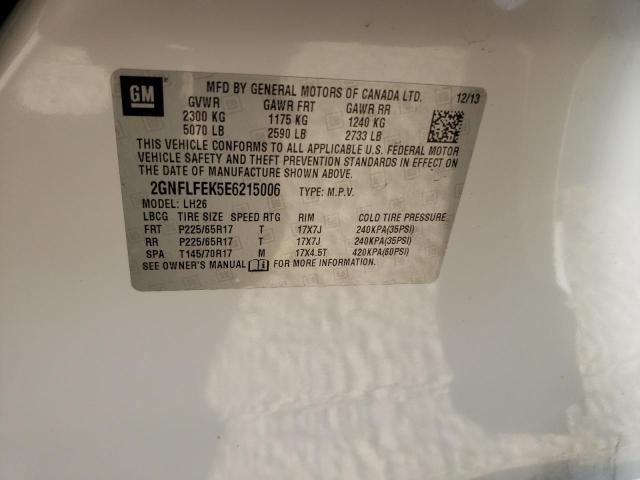 2GNFLFEK5E6215006 Chevrolet lea - flex fuel (gas/alc), aluminum, high output