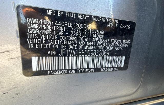 JF1VA1B60G9832069 Subaru WRX