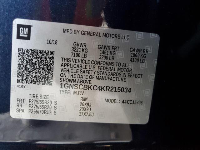 1GNSCBKC4KR215034 Chevrolet l83 - spark ignited direct injection, variable valve timing, afm, e85 max, alum