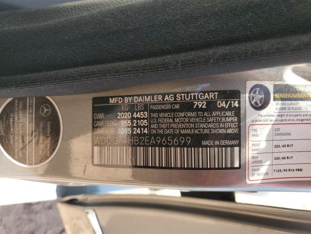 WDDGF4HB2EA965699 Mercedes-Benz 2014