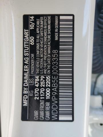 WDDVP9AB5EJ003358 Mercedes-Benz B ELECTRIC