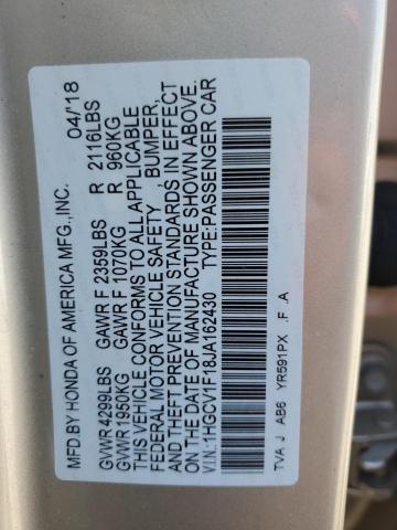 1HGCV1F18JA162430 Honda l15be