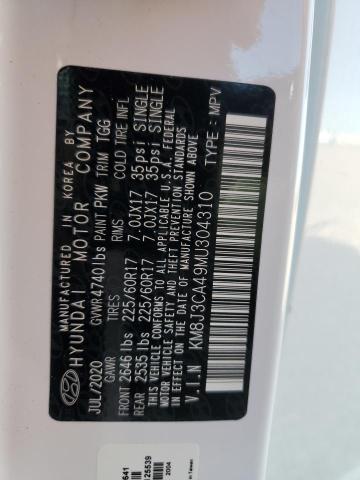 KM8J3CA49MU304310 Hyundai gdi nu