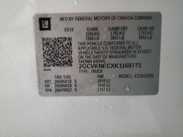 2GCVKNECXK1169773 Chevrolet Silverado