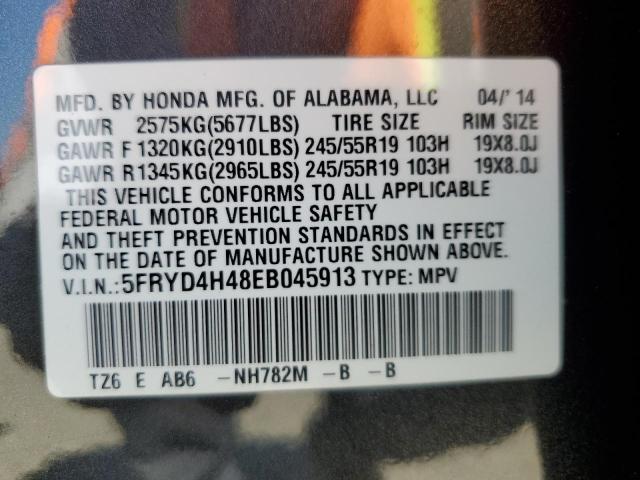 5FRYD4H48EB045913 Acura j35y5
