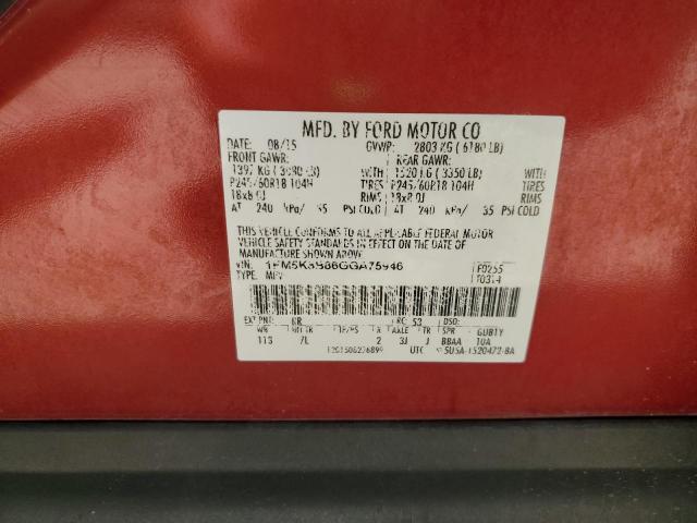 1FM5K8B86GGA75946 Ford Explorer