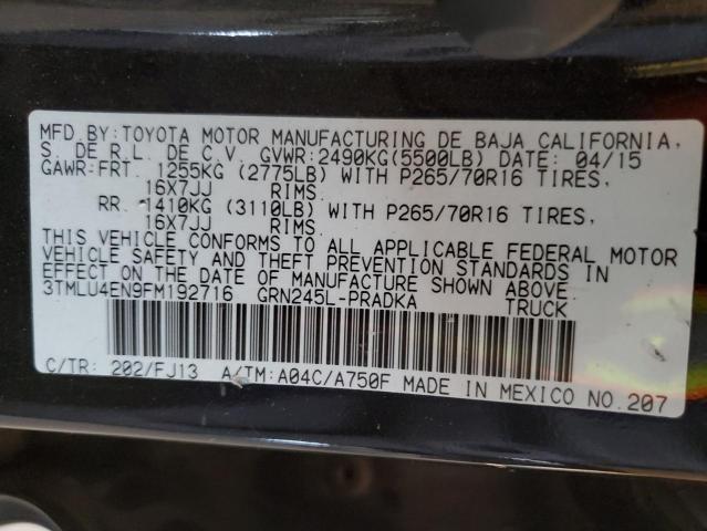 3TMLU4EN9FM192716 Toyota 1gr-fe