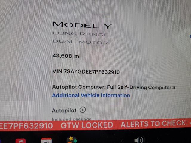 7SAYGDEE7PF632910 Tesla Model Y