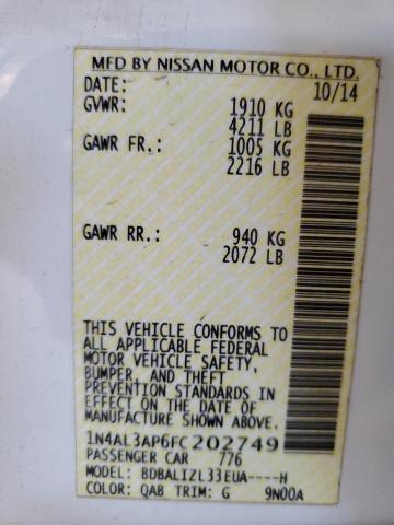 1N4AL3AP6FC202749 Nissan 2015