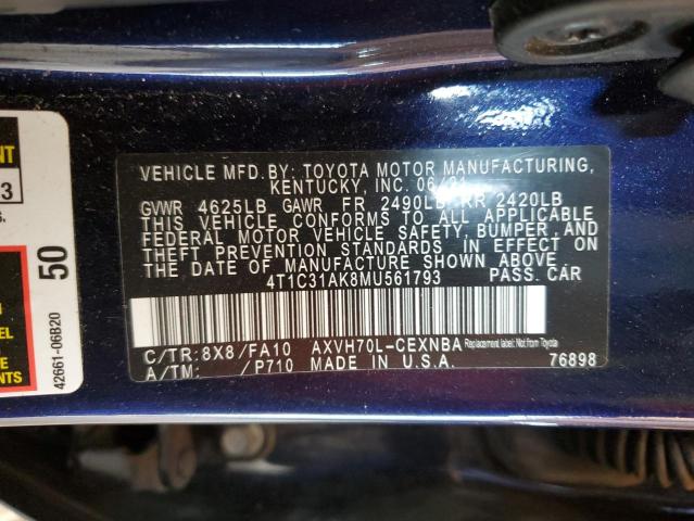 4T1C31AK8MU561793 Toyota a25a-fxs