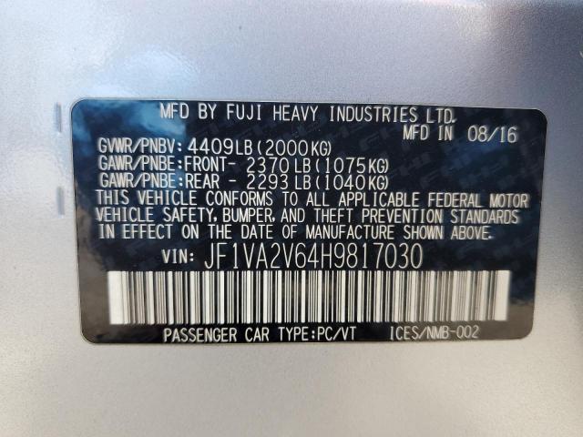 JF1VA2V64H9817030 Subaru 2017