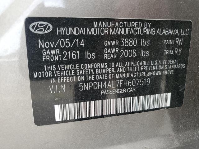 5NPDH4AE7FH607519 Hyundai dohc mpi nu