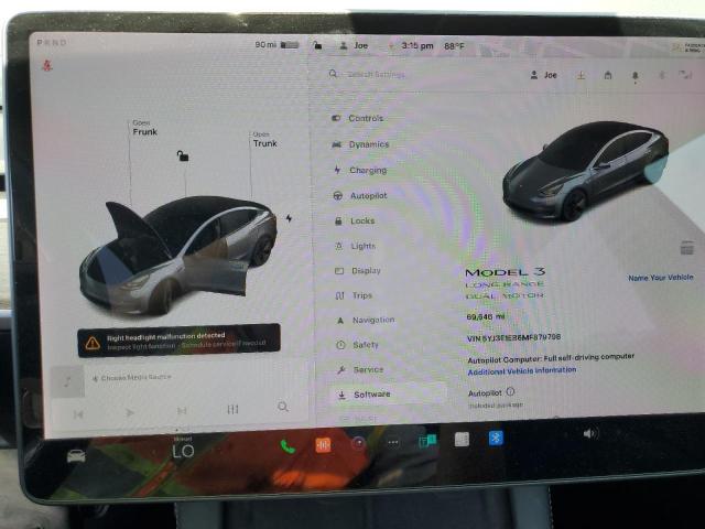 5YJ3E1EB6MF879798 Tesla 2021