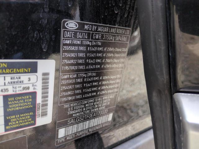 SALGS2TF0EA170020 Land Rover RANGE ROVE