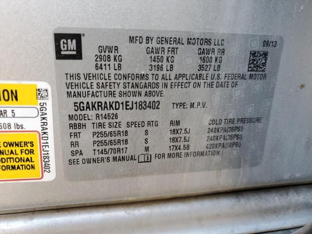 5GAKRAKD1EJ183402 Buick llt