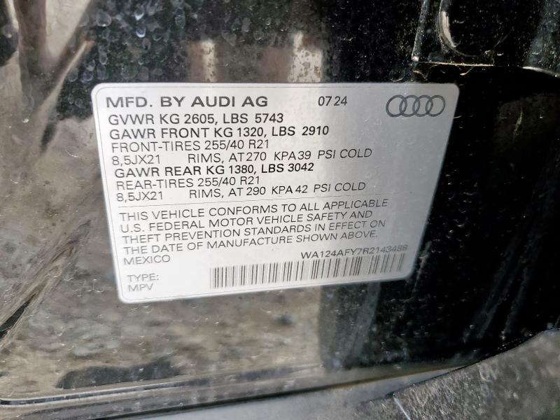 WA124AFY7R2143488 Audi SQ5 SPORTB