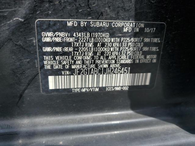 JF2GTABC1JH246451 Subaru naturally aspirated