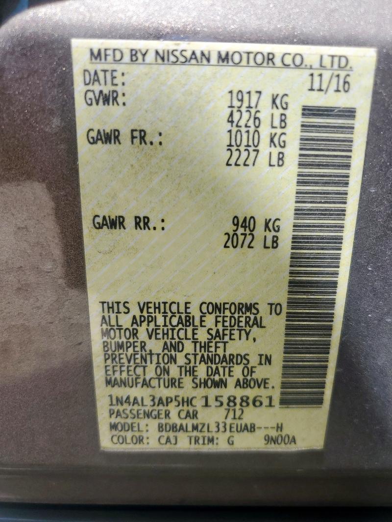 1N4AL3AP5HC158861 Nissan 2017