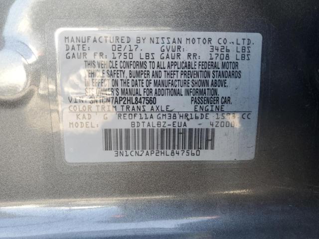 3N1CN7AP2HL847560 Nissan Versa